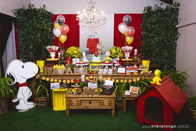 Snoopy - Decoração para festa infantil - Mamãe & Cia