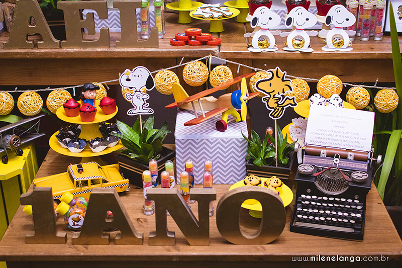 Snoopy - Decoração para festa infantil - Mamãe & Cia