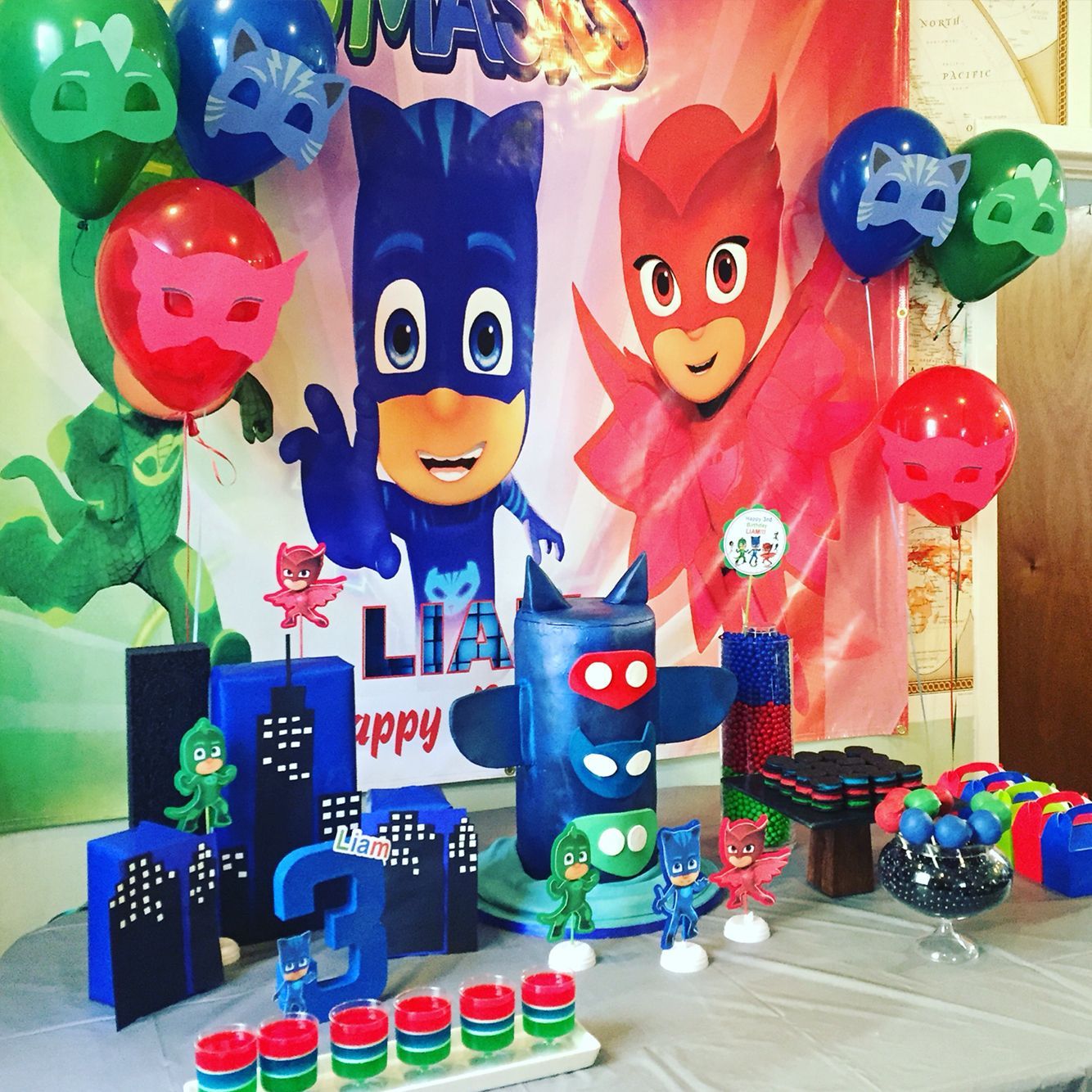 PJ Masks - Decoração de aniversário infantil - Mamãe & Cia