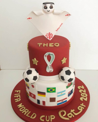 bolo de aniversário temaa copa do mundo - theo