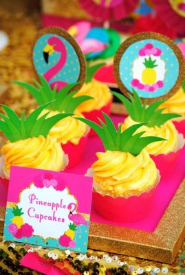 cupcakes abacaxi flamingo